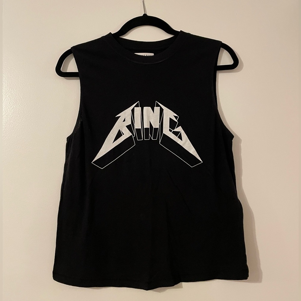 Anine Bing Graphic Print Crew Neck Top